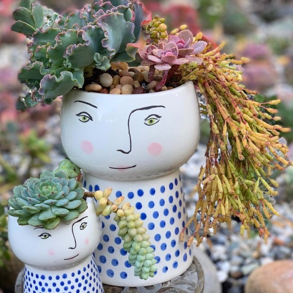 Opalhouse Accents Opalhouse Stoneware 4 Family Planter White Boho